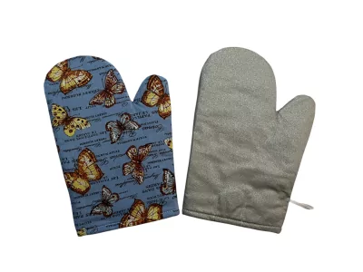 Chňapky motýli modrá Alutex - pár