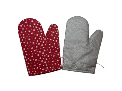 Chňapky bílé hvězdičky Alutex - pár