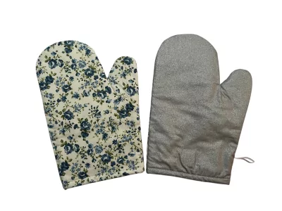 Chňapky modré růžičky Alutex - pár