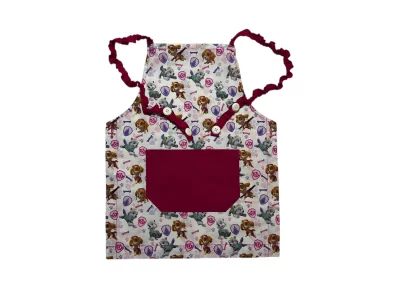 Dětská zástěra tlapková patrola růžová