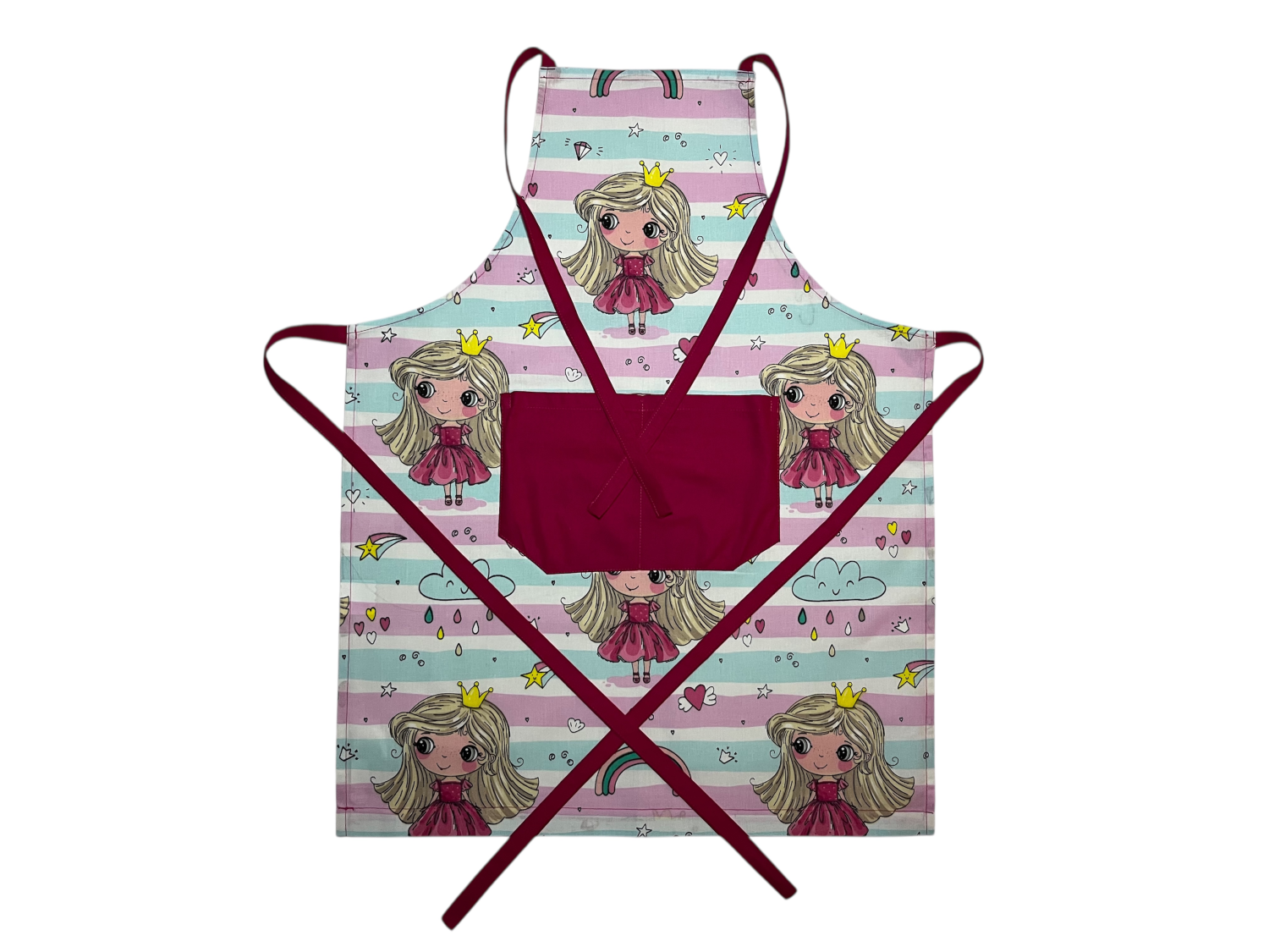 Dětská zástěra duhová princezna